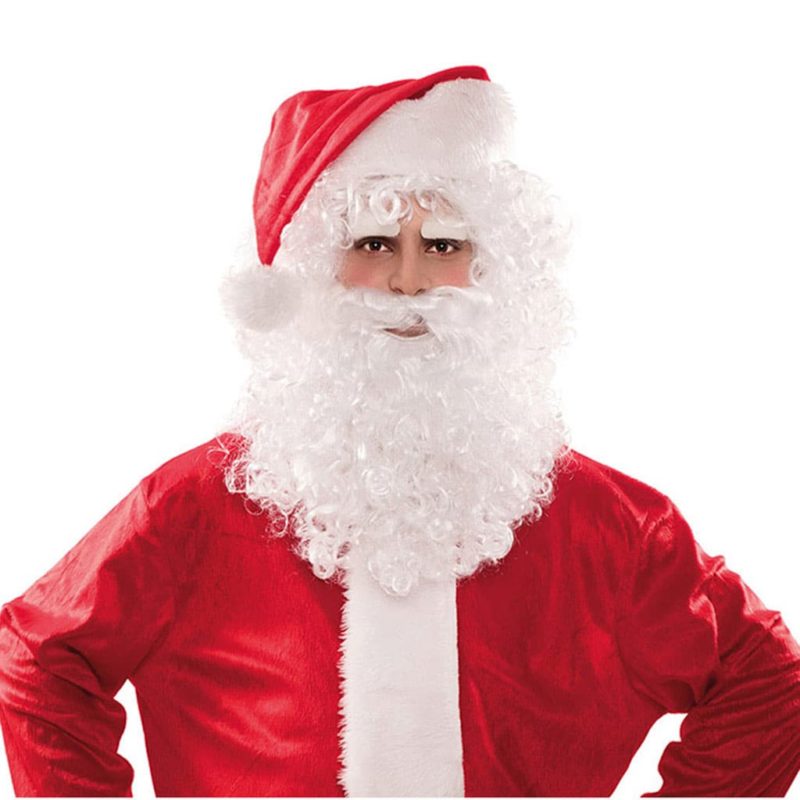 Barba Babbo Natale con baffi e sopracciglia per Adulti