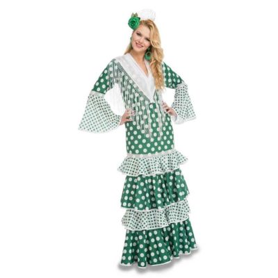 Costume da Ballerina di Flamenco Fiera Verde Adulto