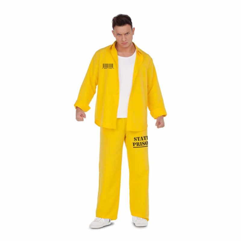 Costume Carcerato Giallo M/l