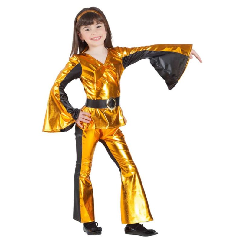 Costume da Discoteca Oro Bambina