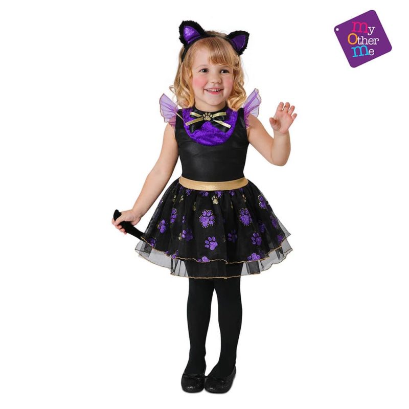 Costume Gattina Viola Bambina