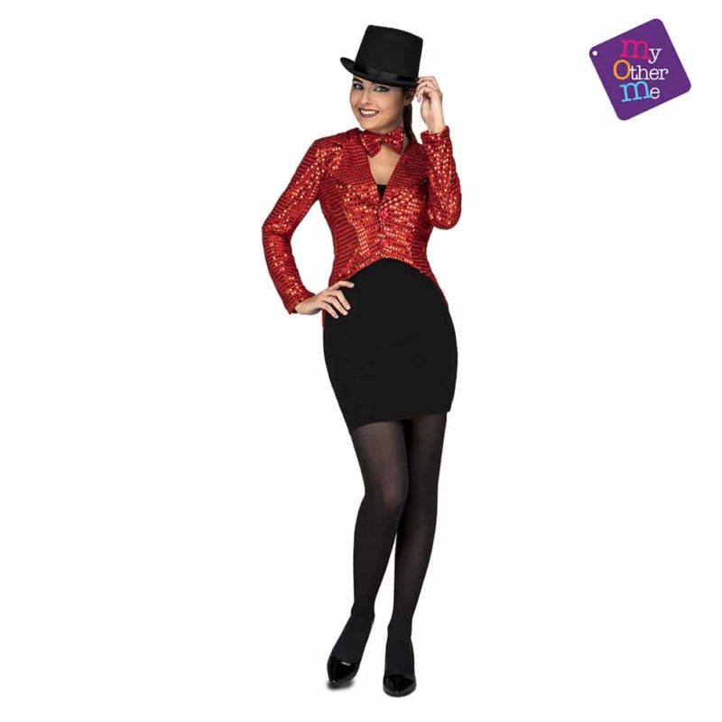 Costume Giacca e Farfallino Show Woman Rosso M/L