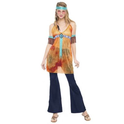 Costume Hippie Woodstock Donna
