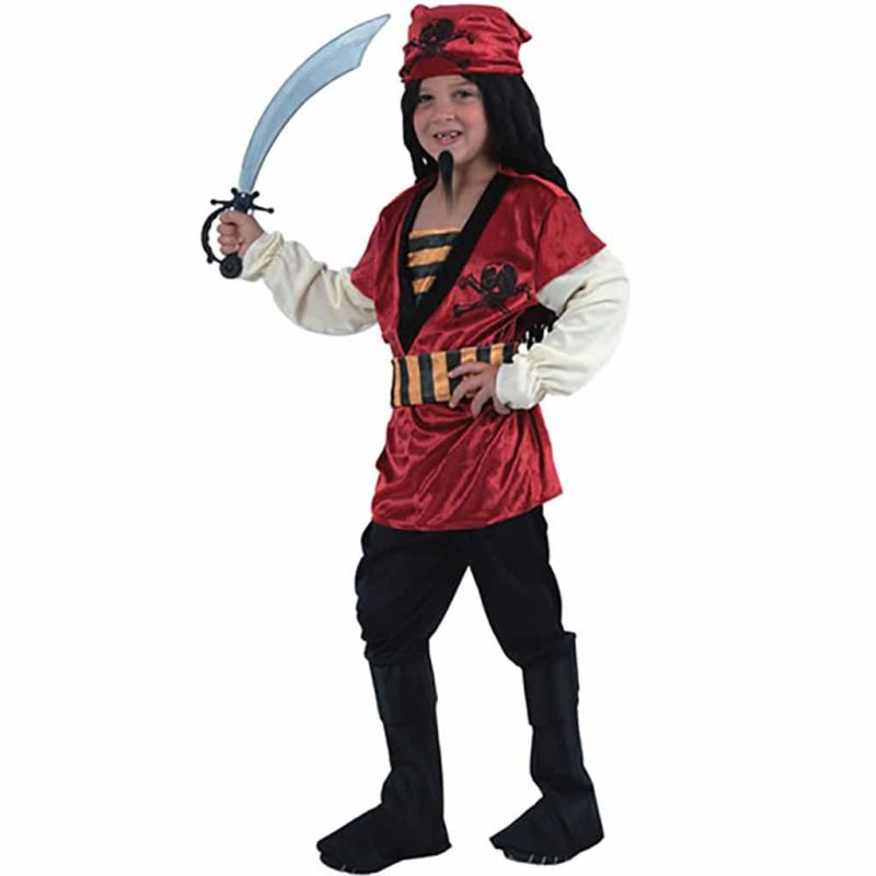 Costume Pirata-Corsaro Rosso Bambino