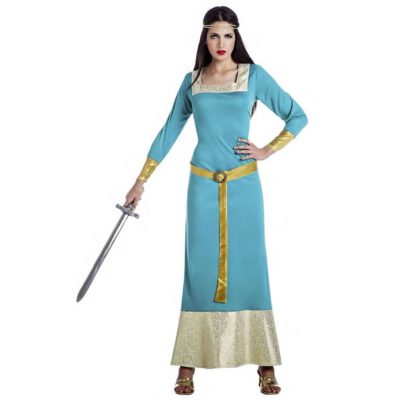 Costume Principessa Medievale Blu Adulto