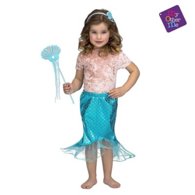 Costume Sirenetta Blu 3-6 Anni