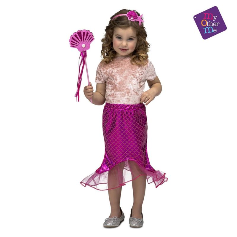 Costume Sirenetta Rosa 3-6 Anni