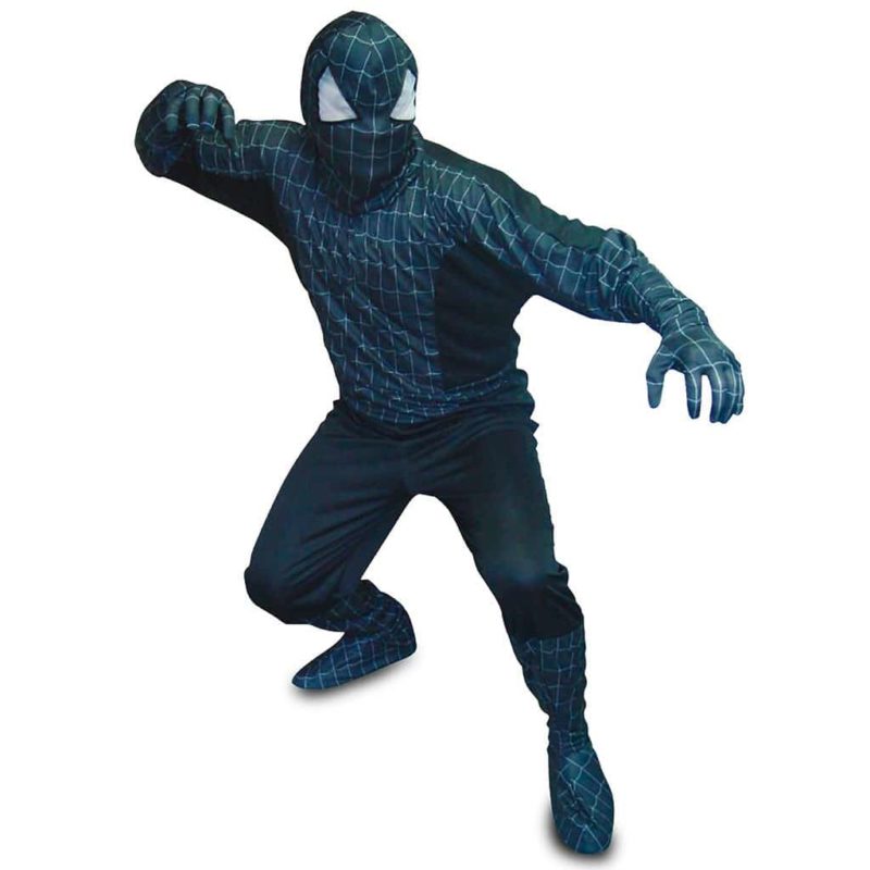 Costume Spider Eroe-Ragno Nero Adulto Unica