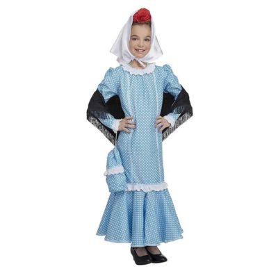 Costume tipico di Madrid Blu Bambina