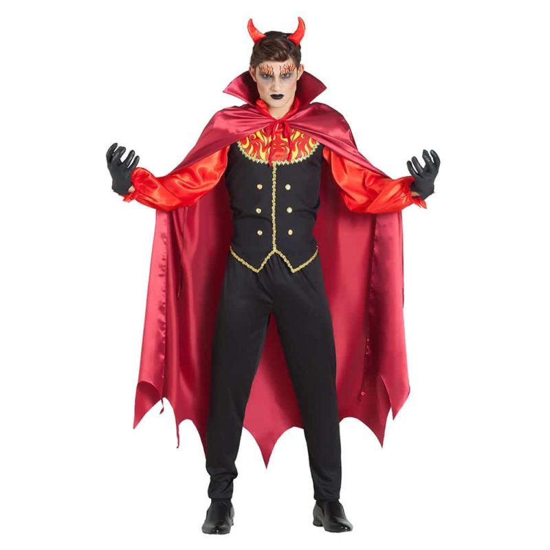 Costume da Vampiro Fiamme con Mantello